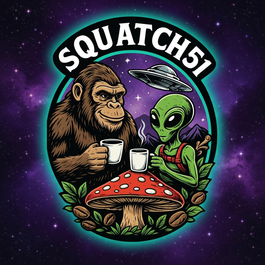 The True 1972 Area 51 Story: How Daryl the Squatch & Zorp the Martian Invented Mushroom Coffee