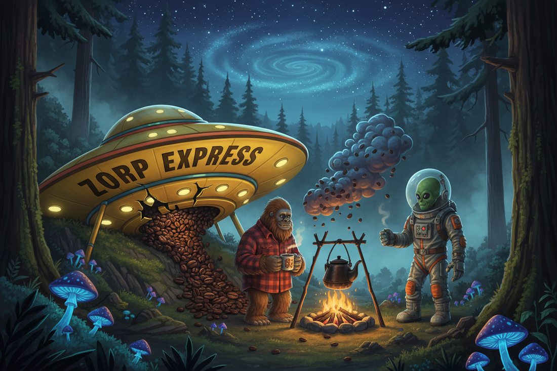 From Crashed UFOs to Cosmic Campfires: The True Story Behind Squatch51 Coffee