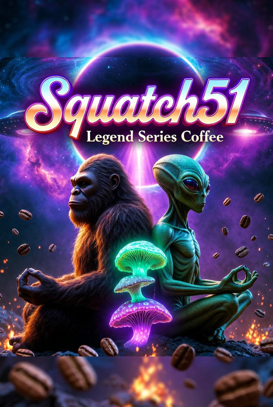 Introducing The Legend Series: Mushroom Coffee Born from a 1972 Area 51 Encounter