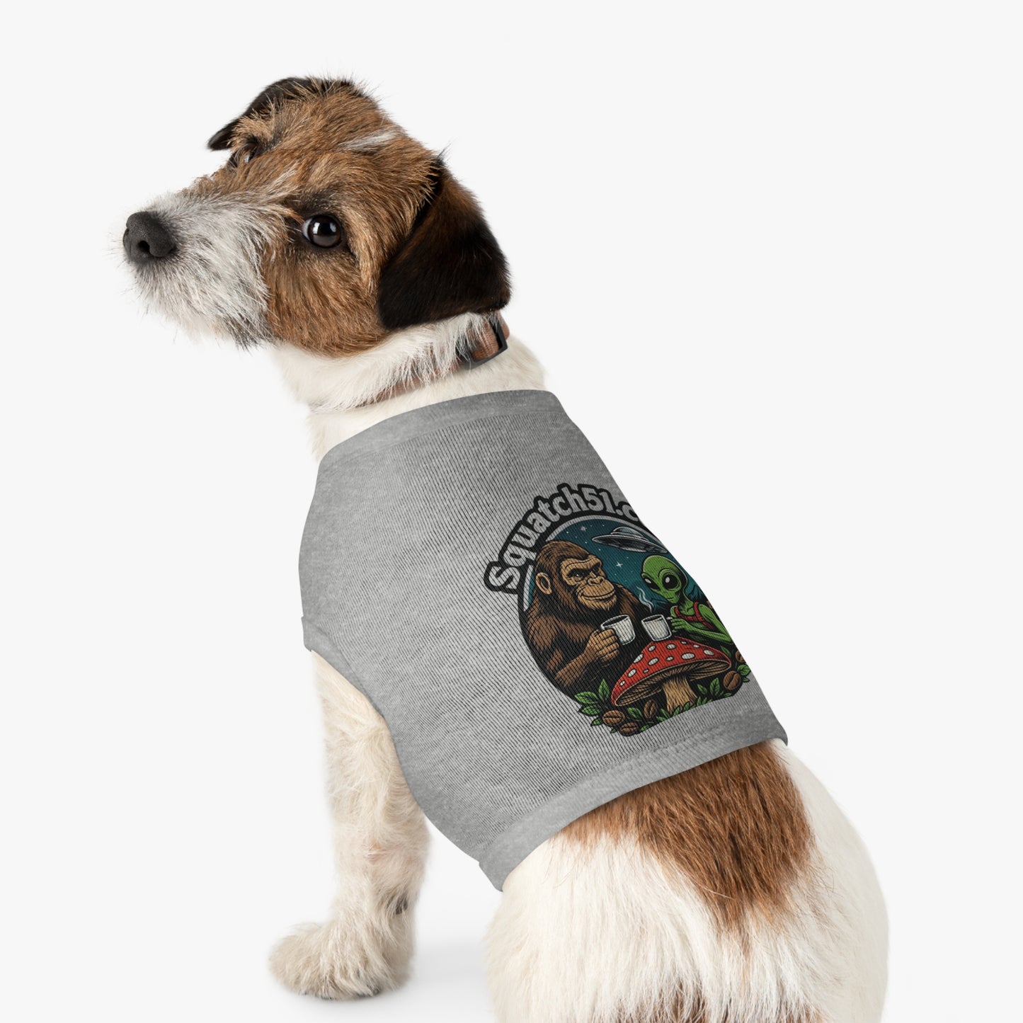 Squatch51 Pet Tank Top – Bigfoot & Alien Legend Gear | Cosmic Hunt Style for Dogs & Cats (M-XL)